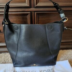 New Michael Kors Black Leather Hobo Bag Nwt